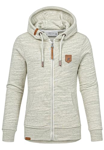 REPUBLIX Damen Sweatjacke Hoodie Sweatshirt Pullover Zipper Jacke RD-020 Grün XL von REPUBLIX