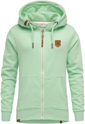 REPUBLIX Damen Sweatjacke Hoodie Sweatshirt Pullover Zipper Jacke RD-023 Mint 3XL von REPUBLIX