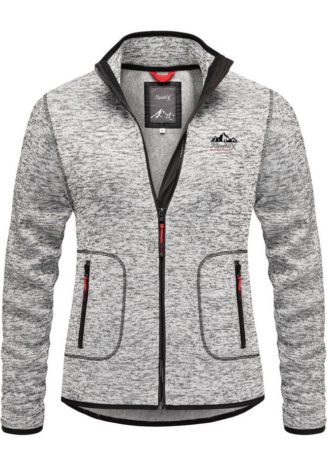 REPUBLIX Fleecepullover JUDIS Damen Strickfleece Sweatjacke Zipper Fleecepullover Sweater von REPUBLIX