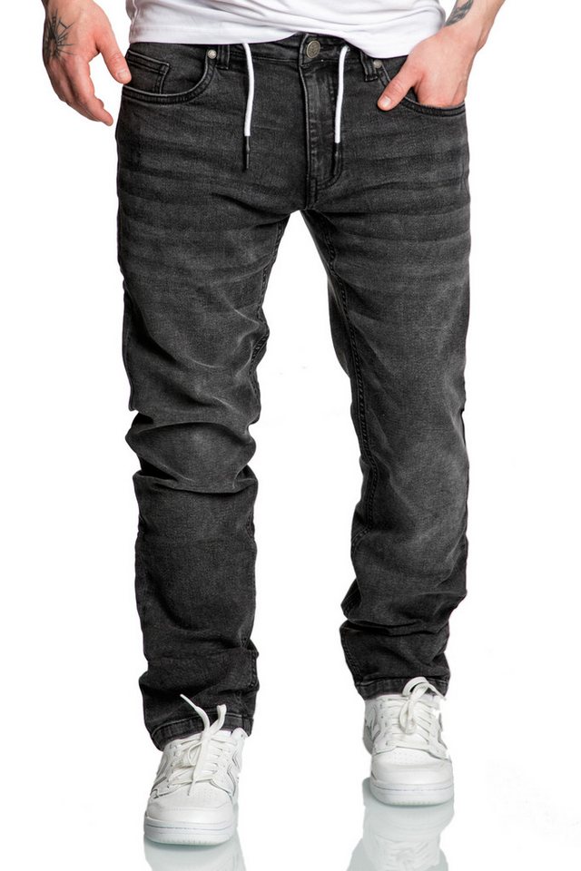 REPUBLIX Gerade Jeans SID Herren Sweathose in Stretch Denim Basic Jeans Kordel REPUBLIX Gerade Jeans SID Herren Sweathose in Stretch Denim Basic Jeans Kordel von REPUBLIX