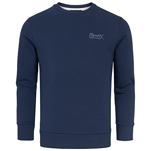 REPUBLIX Herren Basic College Sweatshirt Pullover Sweatjacke Hoodie R-0060 Navyblau L REPUBLIX Herren Basic College Sweatshirt Pullover Sweatjacke Hoodie R-0060 Navyblau L von REPUBLIX