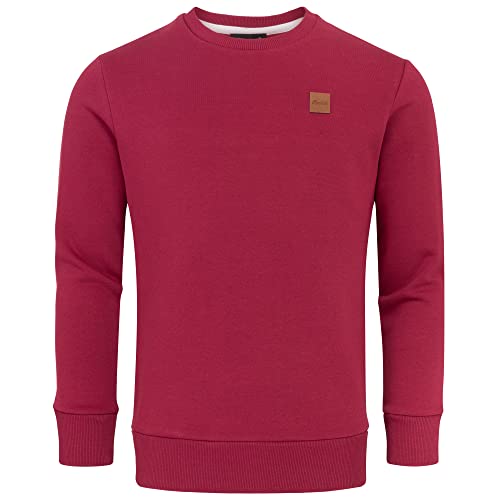 REPUBLIX Herren Basic College Sweatshirt Pullover Sweatjacke Hoodie R0456 Bordeaux S von REPUBLIX