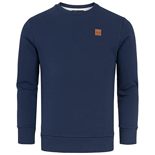 REPUBLIX Herren Basic College Sweatshirt Pullover Sweatjacke Hoodie R0456 Navyblau XL von REPUBLIX