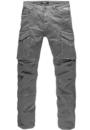 REPUBLIX Herren Cargohose Cargo Jogger Chino Hose Jeans R7023 Dunkelgrau W29 von REPUBLIX