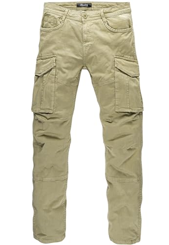 REPUBLIX Herren Cargohose Cargo Jogger Chino Hose Jeans R7023 Olive W30 von REPUBLIX