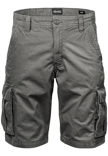 REPUBLIX Herren Cargoshorts Männer Kurze Bermuda Hose Regular Fit R7027 Dunkelgrau W30 von REPUBLIX