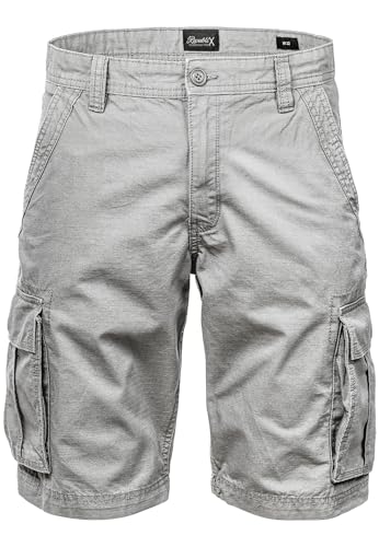 REPUBLIX Herren Cargoshorts Männer Kurze Bermuda Hose Regular Fit R7027 Hellgrau W29 von REPUBLIX
