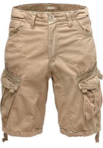 REPUBLIX Herren Cargoshorts Männer Kurze Bermuda Hose Regular Fit R7033 Beige W29 von REPUBLIX