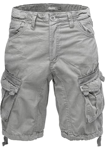 REPUBLIX Herren Cargoshorts Männer Kurze Bermuda Hose Regular Fit R7033 Hellgrau W31 von REPUBLIX