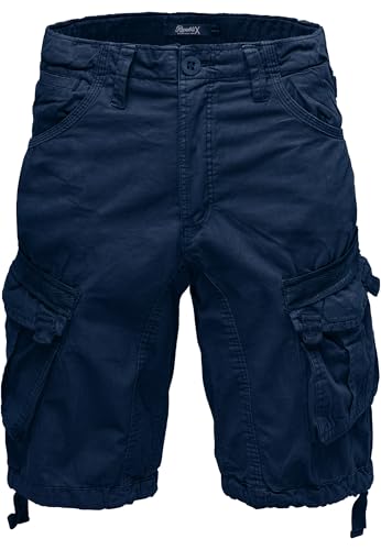 REPUBLIX Herren Cargoshorts Männer Kurze Bermuda Hose Regular Fit R7033 Navyblau W29 von REPUBLIX