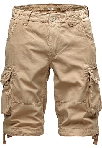 REPUBLIX Herren Cargoshorts Männer Kurze Bermuda Hose Regular Fit R7034 Beige W31 von REPUBLIX
