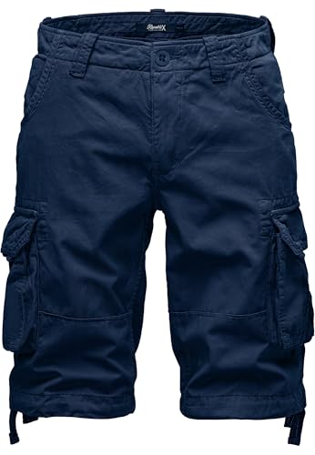 REPUBLIX Herren Cargoshorts Männer Kurze Bermuda Hose Regular Fit R7034 Navyblau W32 von REPUBLIX