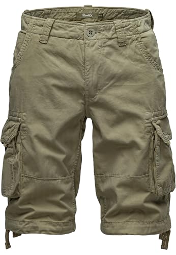 REPUBLIX Herren Cargoshorts Männer Kurze Bermuda Hose Regular Fit R7034 Olive W40 von REPUBLIX