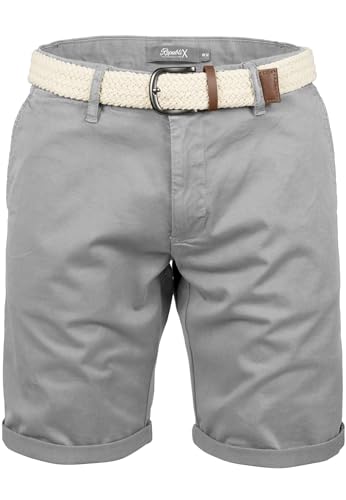 REPUBLIX Herren Chinoshorts inkl. Gürtel Männer Kurze Bermuda Hose Regular Fit REPGUR7030 Hellgrau W38 von REPUBLIX