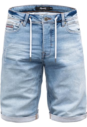 REPUBLIX Herren Jeans Short Männer Kurze Bermuda Hose Regular Fit R7038 Hellblau W29 von REPUBLIX