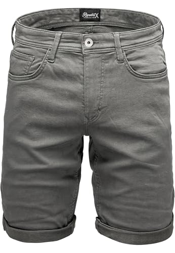 REPUBLIX Herren Jeans Short Männer Kurze Bermuda Hose Regular Fit R7039 Dunkelgrau W40 von REPUBLIX