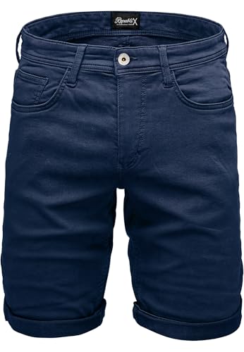 REPUBLIX Herren Jeans Short Männer Kurze Bermuda Hose Regular Fit R7039 Navyblau W38 von REPUBLIX