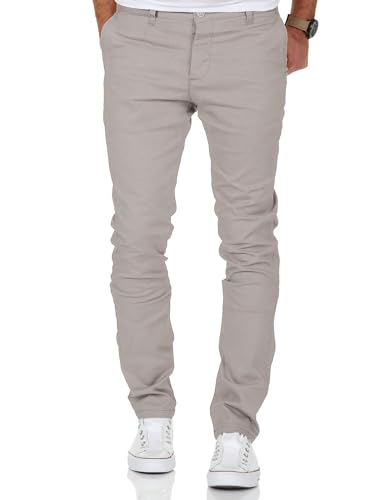 REPUBLIX Herren Regular Slim Stretch Chino Hose Fit R7009 Hellgrau W34/L30 von REPUBLIX