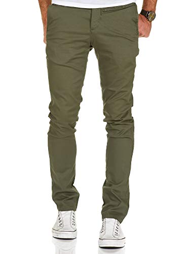 REPUBLIX Herren Regular Slim Stretch Chino Hose Fit R7009 Olive W33/L34 REPUBLIX Herren Regular Slim Stretch Chino Hose Fit R7009 Olive W33/L34 von REPUBLIX