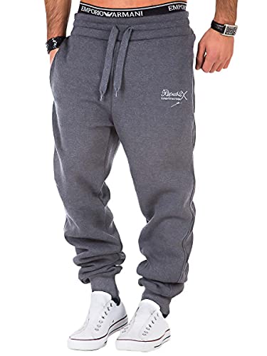 REPUBLIX Herren Sporthose Jogger Jogginghose Sweatpants Trainingshose R-0052 Dunkelgrau M von REPUBLIX