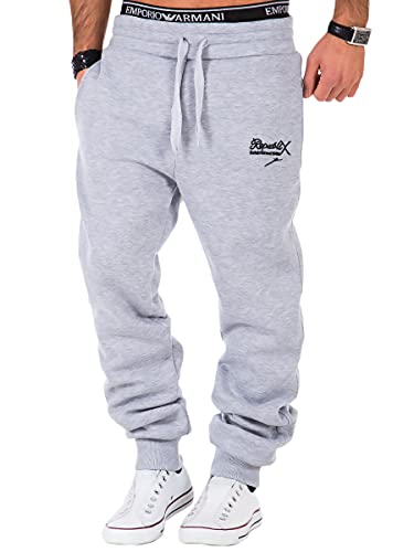 REPUBLIX Herren Sporthose Jogger Jogginghose Sweatpants Trainingshose R-0052 Hellgrau 4XL von REPUBLIX