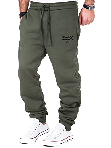 REPUBLIX Herren Sporthose Jogger Jogginghose Sweatpants Trainingshose R-0052 Khaki 3XL von REPUBLIX