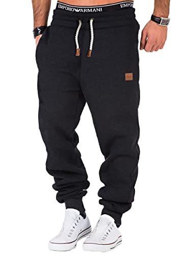 REPUBLIX Herren Sporthose Jogger Jogginghose Sweatpants Trainingshose R-0053 Anthrazit 3XL von REPUBLIX