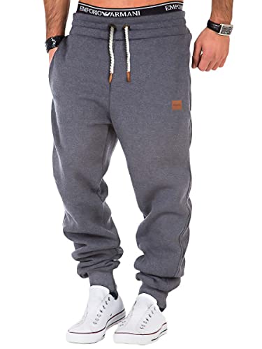 REPUBLIX Herren Sporthose Jogger Jogginghose Sweatpants Trainingshose R-0053 Dunkelgrau 3XL von REPUBLIX