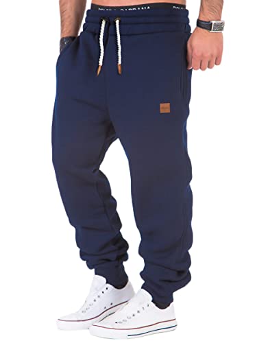 REPUBLIX Herren Sporthose Jogger Jogginghose Sweatpants Trainingshose R-0053 Navyblau 4XL von REPUBLIX