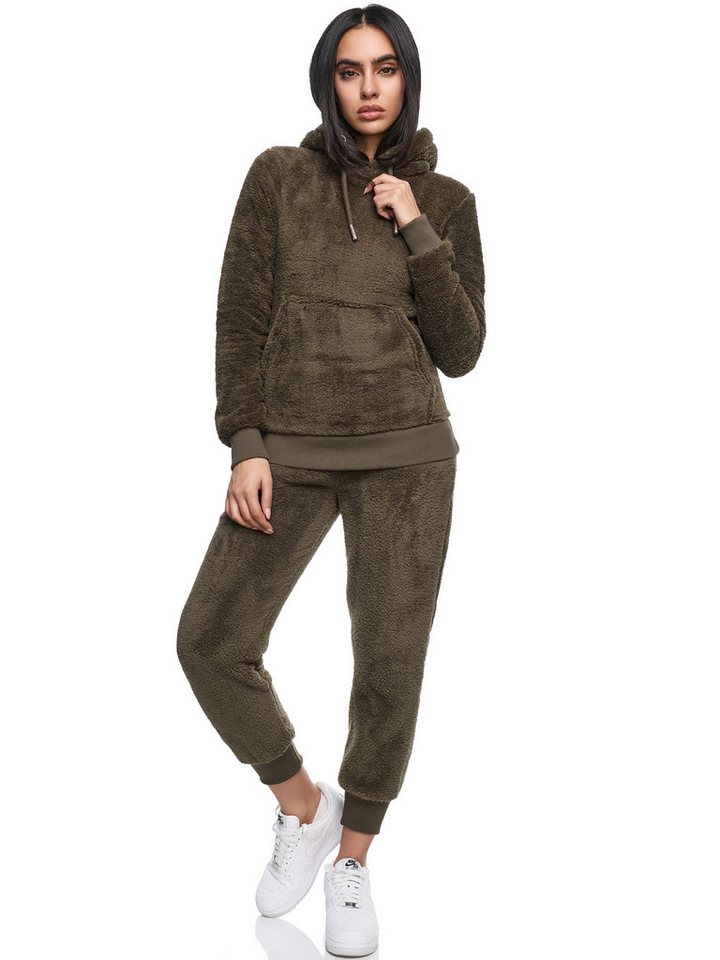 REPUBLIX Jogginganzug EMERY, Damen Plüsch Zweiteiler Hausanzug Training Sportanzug Jogginganzug von REPUBLIX