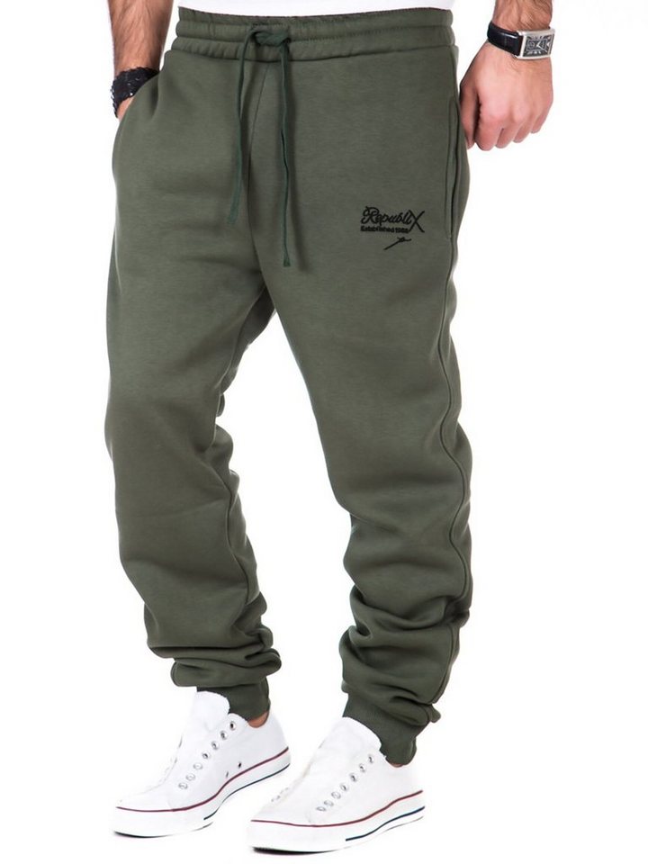 REPUBLIX Jogginghose MARK Herren Sporthose Trainingshose mit Stickerei von REPUBLIX