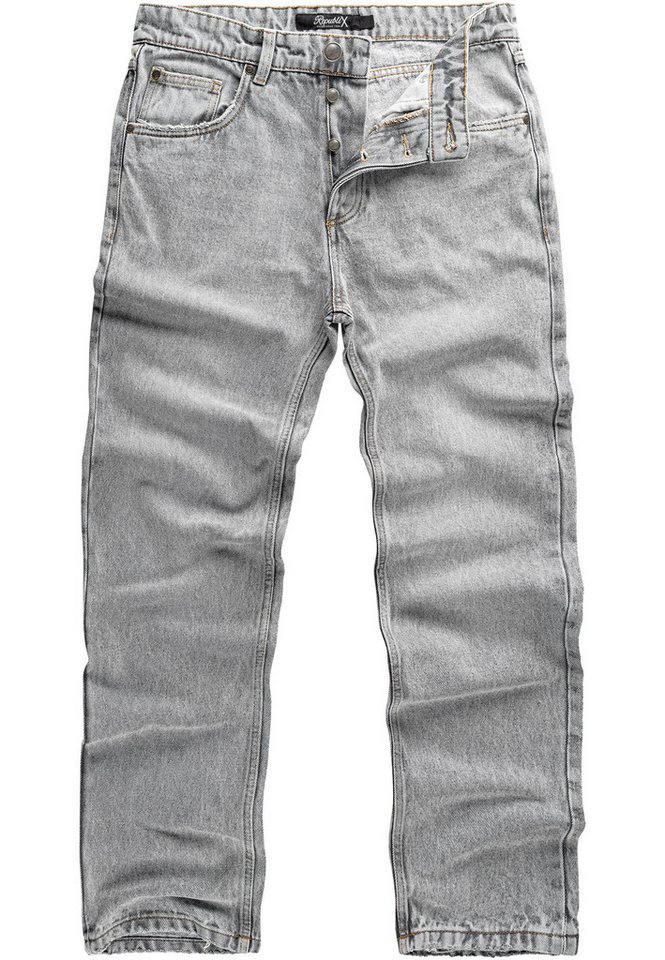 REPUBLIX Loose-fit-Jeans ZACHARY Herren 90s Denim Jeans Hose Straight Baggy von REPUBLIX