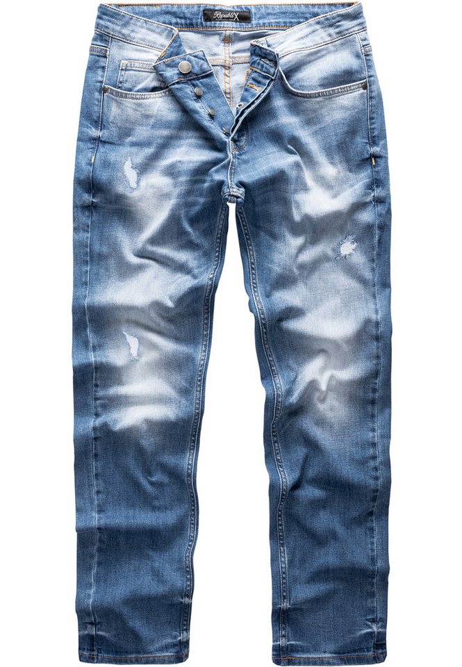 REPUBLIX Straight-Jeans JAX Herren Regular Fit Destroyed Jeans von REPUBLIX