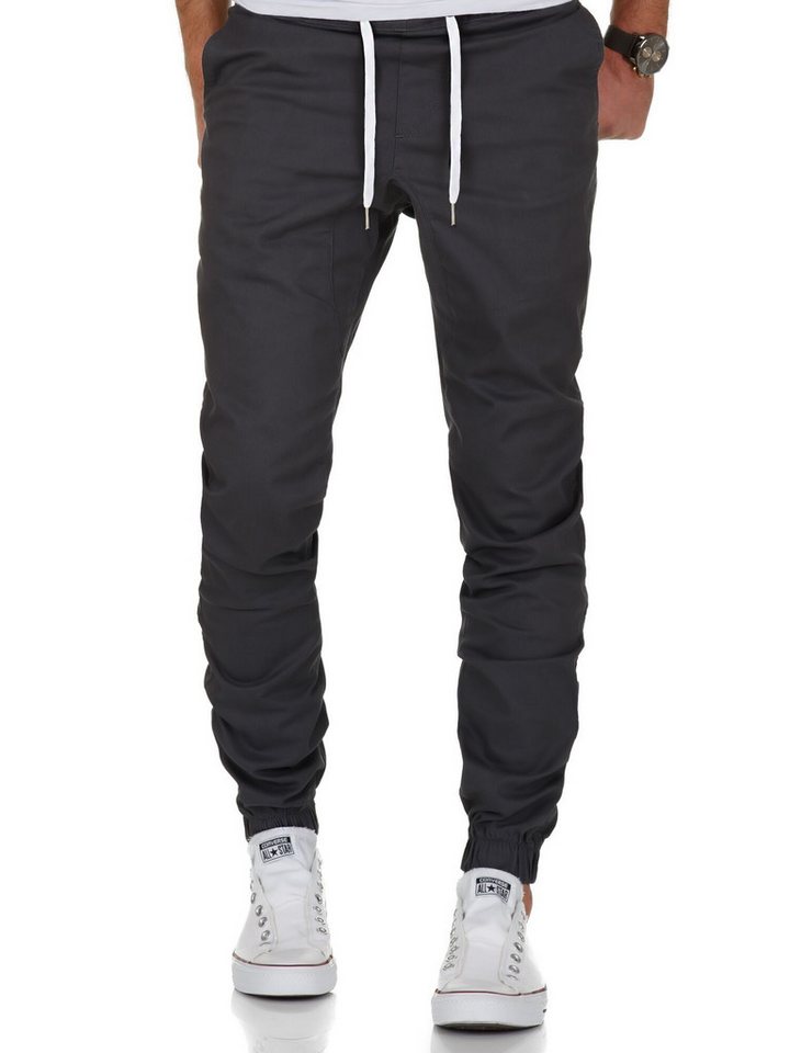 REPUBLIX Stretch-Hose AVILA Herren Basic Jogger Hose Chino mit Kontrast von REPUBLIX