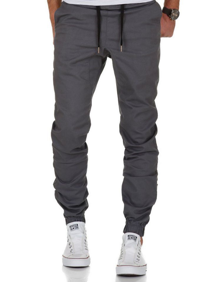 REPUBLIX Stretch-Hose AVILA Herren Basic Jogger Hose Chino mit Kontrast von REPUBLIX