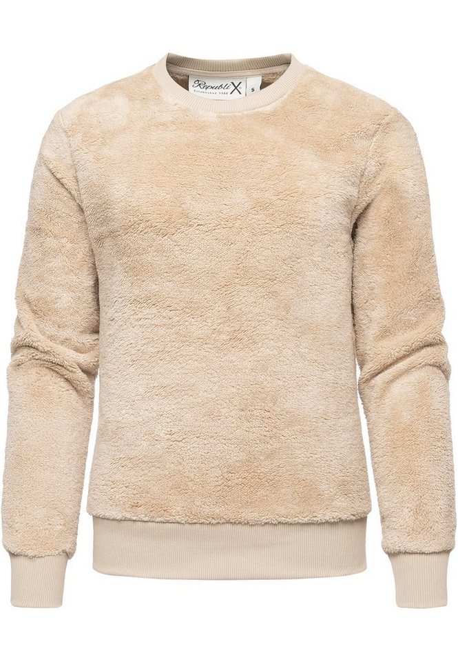 REPUBLIX Sweatshirt LUNA Damen Teddy Pulli Sweatjacke Plüsch Hoodie Pullover von REPUBLIX