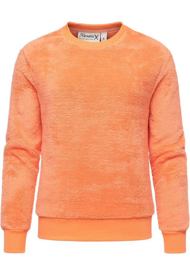 REPUBLIX Sweatshirt LUNA Damen Teddy Pulli Sweatjacke Plüsch Hoodie Pullover von REPUBLIX