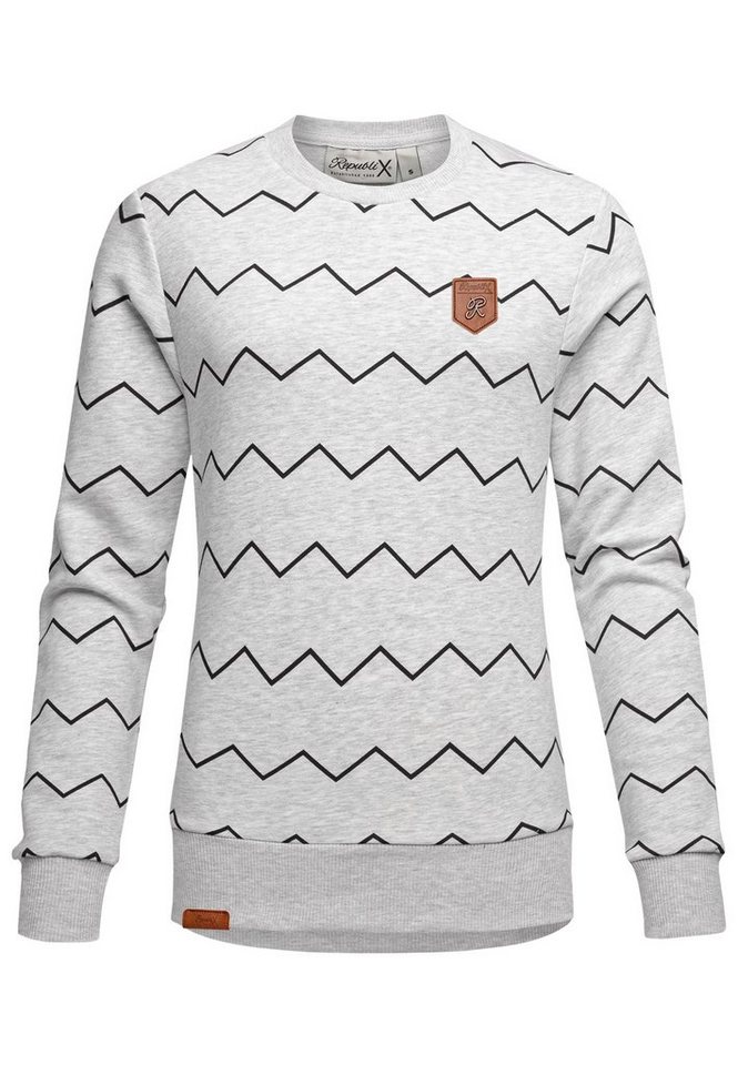 REPUBLIX Sweatshirt Keira Damen Kapuzenpullover Print Sweatjacke Pullover Hoodie von REPUBLIX