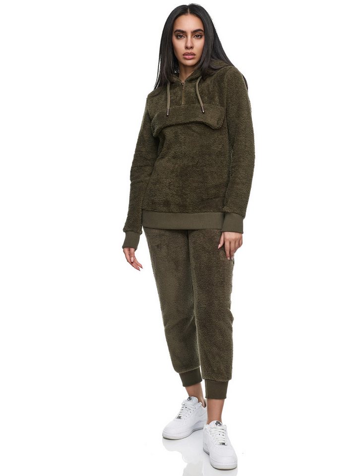 REPUBLIX Trainingsanzug NAYELI, Damen Plüsch Zweiteiler Hausanzug Training Sportanzug Jogginganzug von REPUBLIX