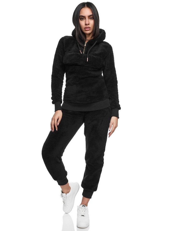 REPUBLIX Trainingsanzug NAYELI, Damen Plüsch Zweiteiler Hausanzug Training Sportanzug Jogginganzug von REPUBLIX