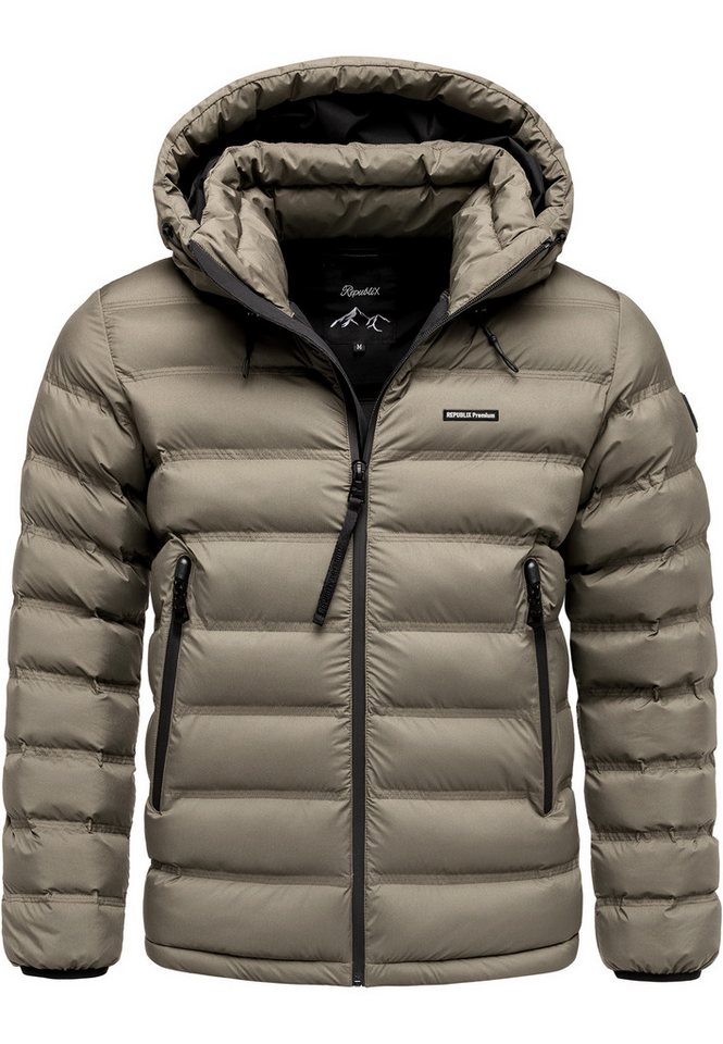 REPUBLIX Winterjacke BRAXTON Herren Gefütterte Winter Jacke für Männer mit Kapuze von REPUBLIX