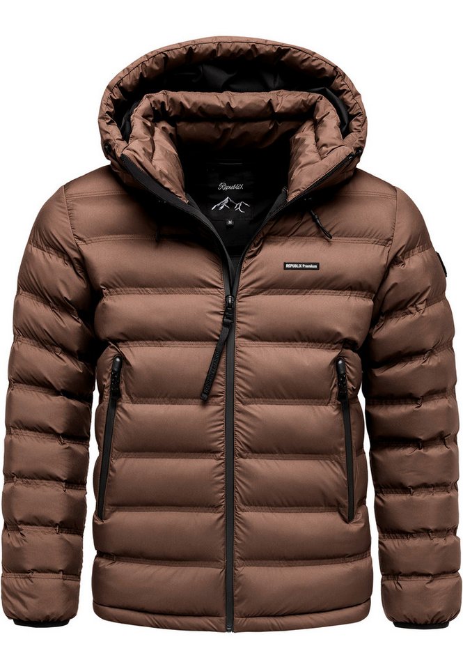 REPUBLIX Winterjacke BRAXTON Herren Gefütterte Winter Jacke für Männer mit Kapuze von REPUBLIX