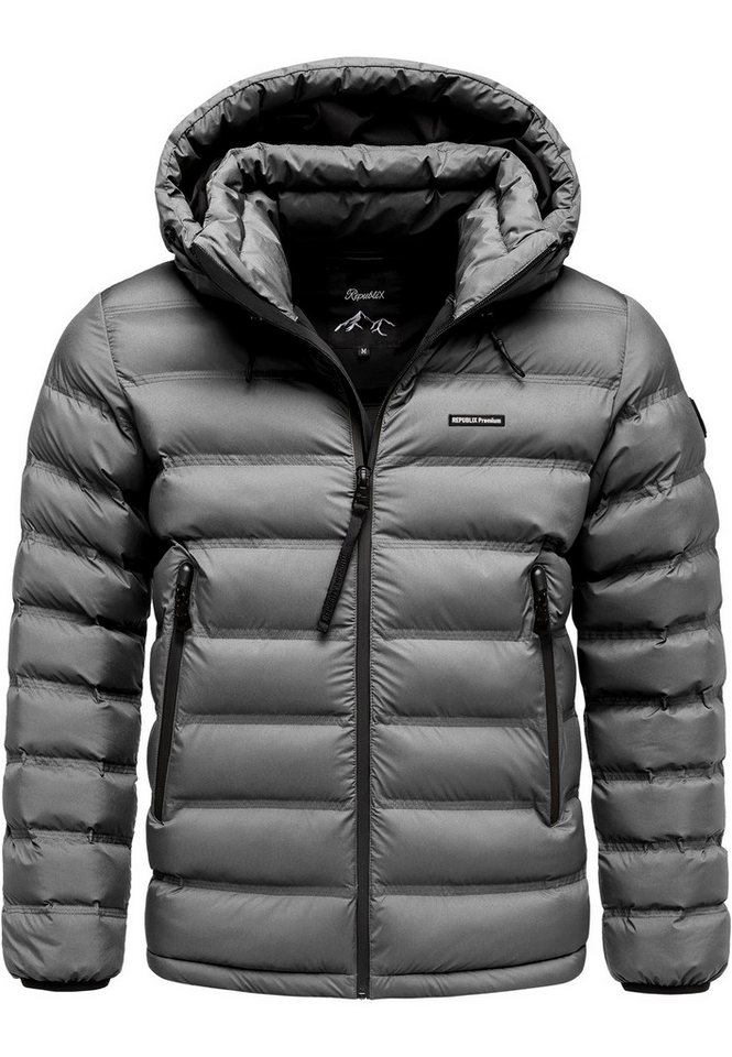 REPUBLIX Winterjacke BRAXTON Herren Gefütterte Winter Jacke für Männer mit Kapuze von REPUBLIX