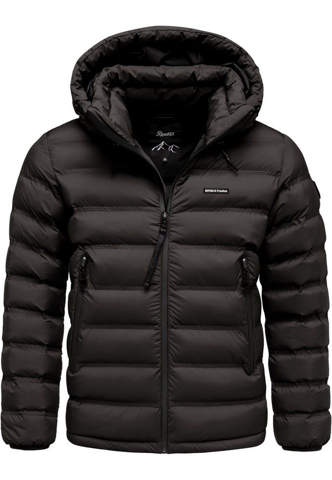 REPUBLIX Winterjacke BRAXTON Herren Gefütterte Winter Jacke für Männer mit Kapuze von REPUBLIX