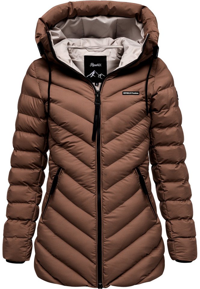 REPUBLIX Winterjacke FIONA Damen Gefütterte Dicke Winter Jacke Mantel Parka mit hoher Kapuze von REPUBLIX