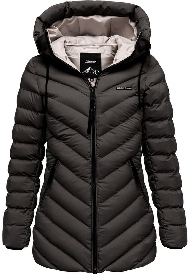 REPUBLIX Winterjacke FIONA Damen Gefütterte Dicke Winter Jacke Mantel Parka mit hoher Kapuze von REPUBLIX
