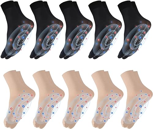 Turmalin Ionic Body Shaping Stretch-Socken, Rapid Detox & Turmalin Ionic Body Shaping Stretch-Socken Fußmassage Thermotherapeutische Socke (10*Hautton) von REPWEY