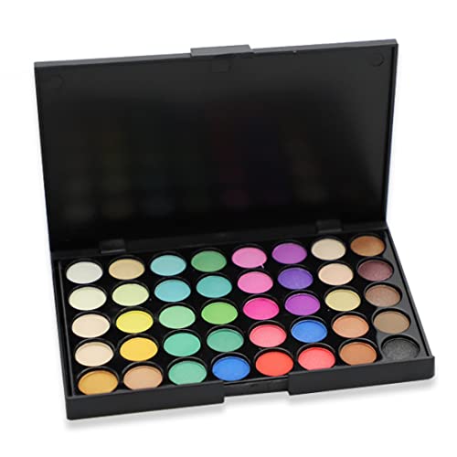 40 Farben Lidschatten Palette Bunt, Lidschatten Palette, Lidschattenpalette Bunt, Regenbogenfarben Fusion Eyeshadow Palette, buntes Pulver langlebiger eyeshadow liedschattenpalette bunt von REQAG