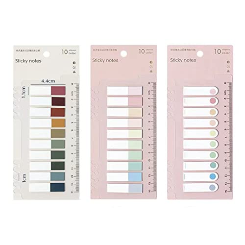 60 Stck Haftstreifen Haftnotizen Tabs, Index Tabs, Pagemarker Haftmarker, Film Textstreifen,Klebemarkierungen Kleine Haftnotizen von REQAG