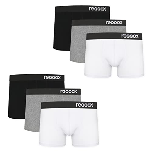 REQQOX Herren Boxershorts 6er Pack aus Baumwolle | qualitative Unterwäsche, Unterhose | Retroshorts atmungsaktiv | 6 x Mix S von REQQOX